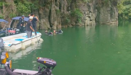 湘西男子水下失联5日后成功获救！知情人：水下有洞穴，在横向往山体百米处的气室找到