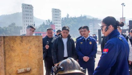 江西省赣州市消防救援支队何祥磊副支队长、中国消防救援学院工程系李国才副主任一行到沙县现代化实战消防综合训练基地参观调研