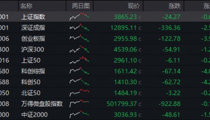 AH股齐跌！创业板跌近4%，半导体芯片股集体走低，恒科指超3%连跌七日，沪金、沪银冲高回落，国债反弹