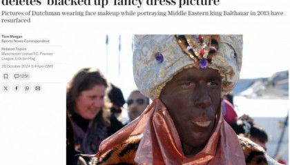 避嫌！范尼成为曼联临时主帅后立即删掉11年前涂黑脸的照片