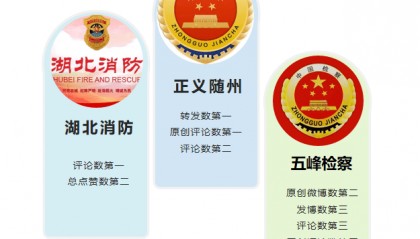 湖北政务微博2023年1月TOP30榜：公安单位账号整体呈上升趋势