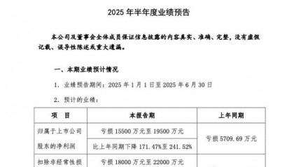连亏6年，青岛双星亏损再扩大！预计上半年亏损1.55亿至1.95亿元