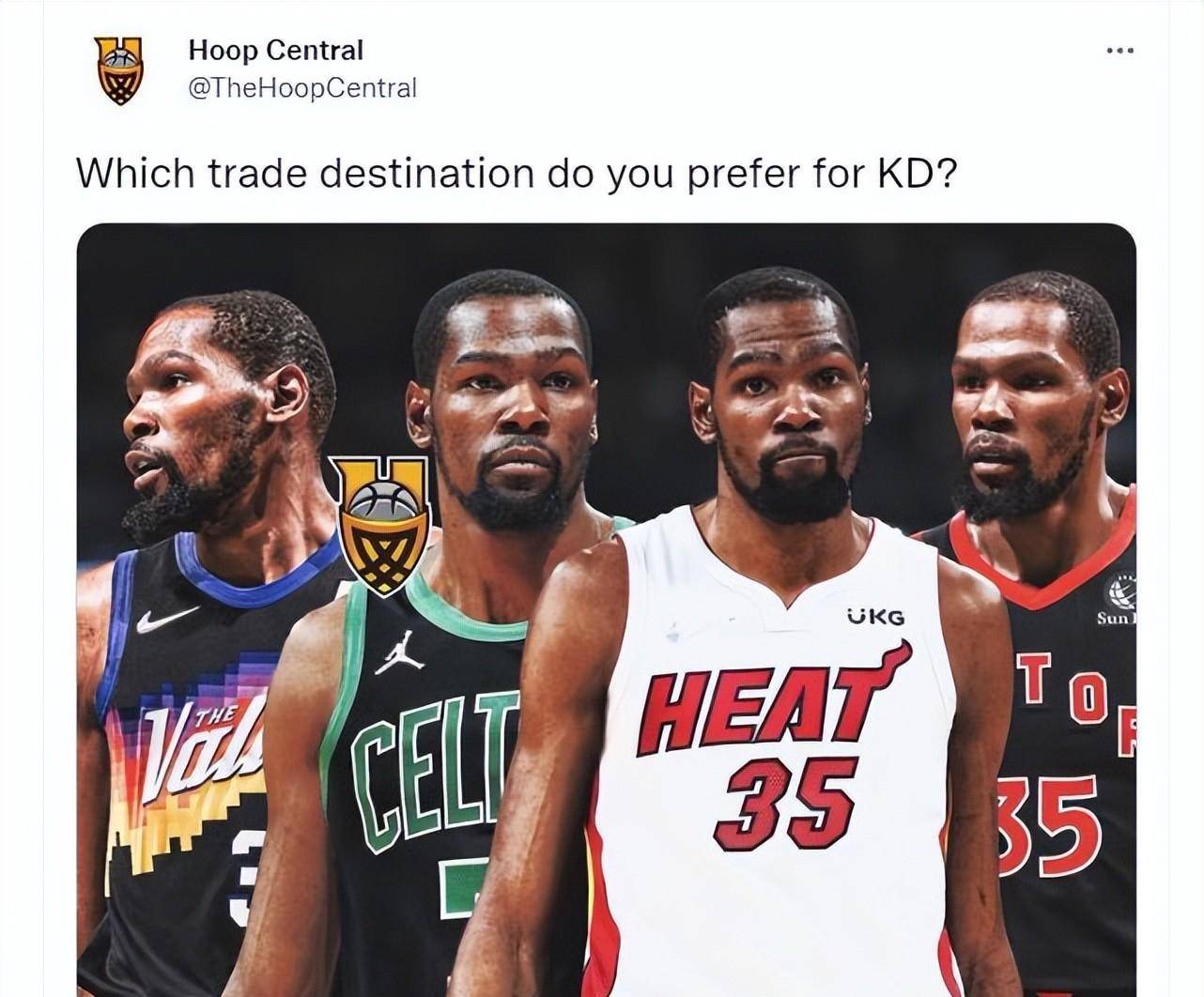 美媒：你最希望KD在哪里被交易？留在篮网是不是最好的选择？